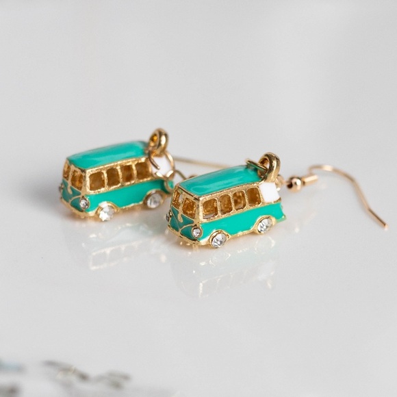 ✨ModCloth Daphne Teal Van Earrings - Picture 2 of 5